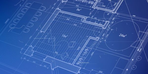 Architectural plan - abstract architectural blueprint of a moder